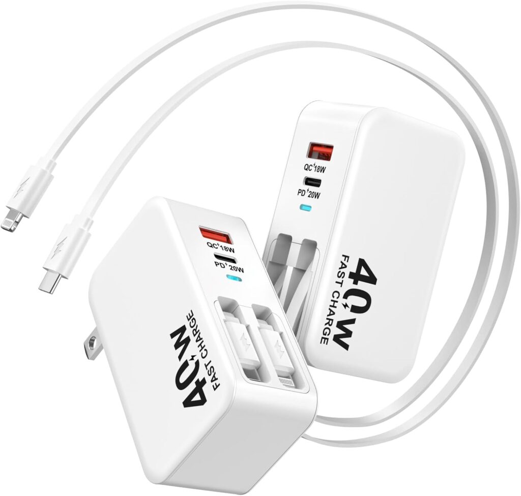 Wamaxlink 40W Retractable USB-C Wall Charger