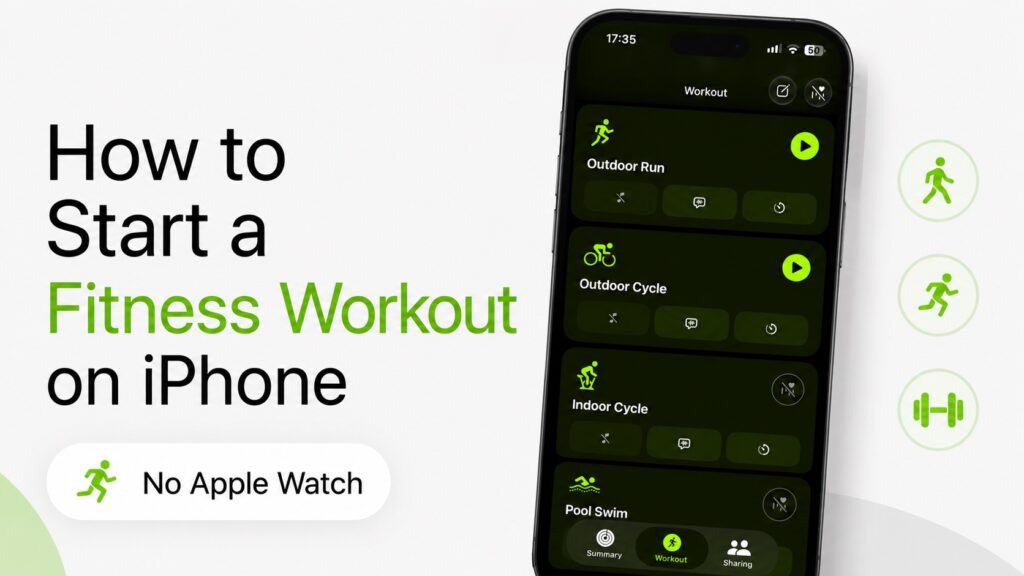 Start a Fitness Workout on iPhone