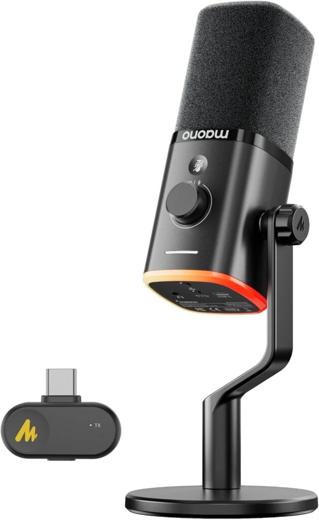 MAONO PD100W Wireless Dynamic Gaming Microphone