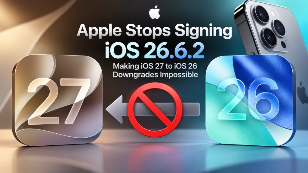Apple Stops signing iOS 26