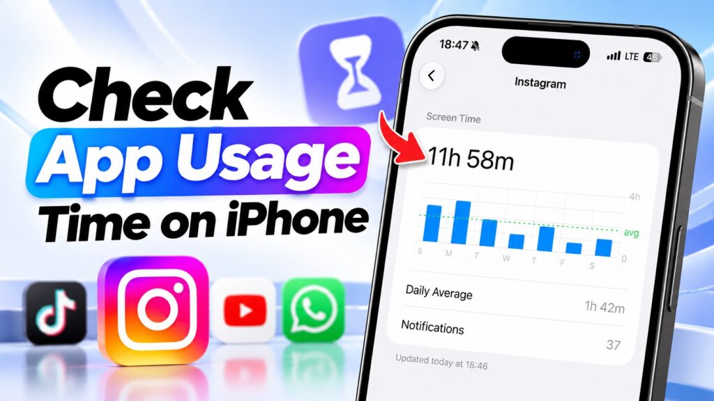 Check app usage time on iPhone
