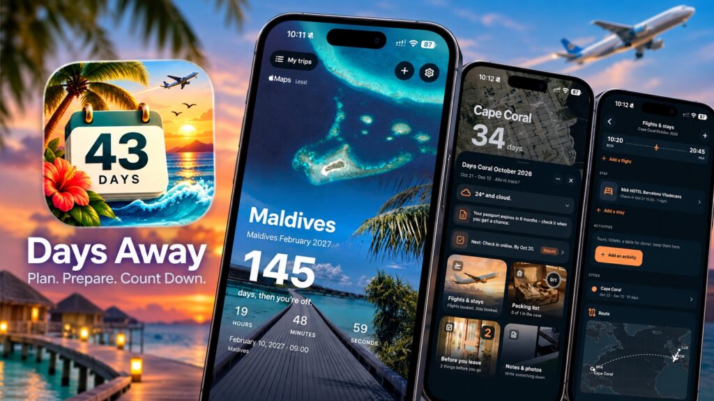 Days Away app for iPhone