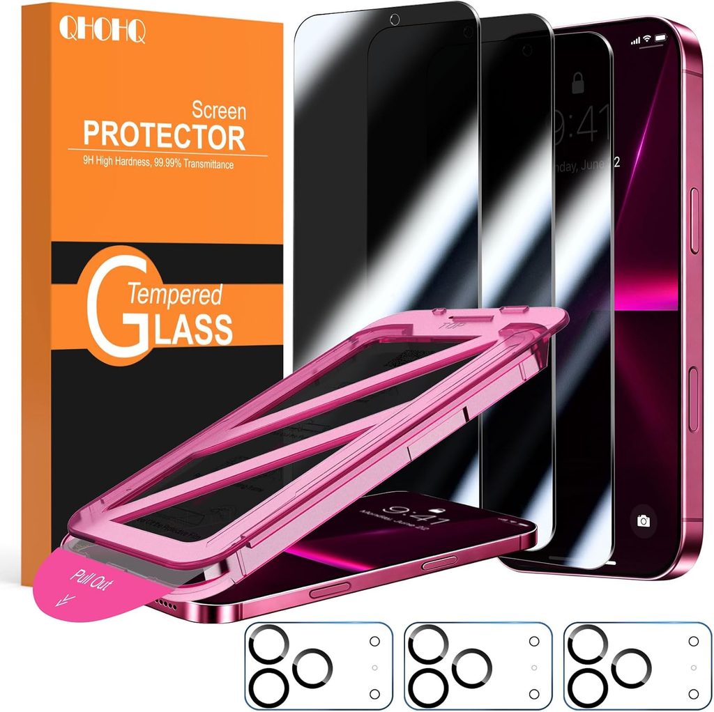 QHOHQ iPhone 18 Pro Max Privacy Screen Protector