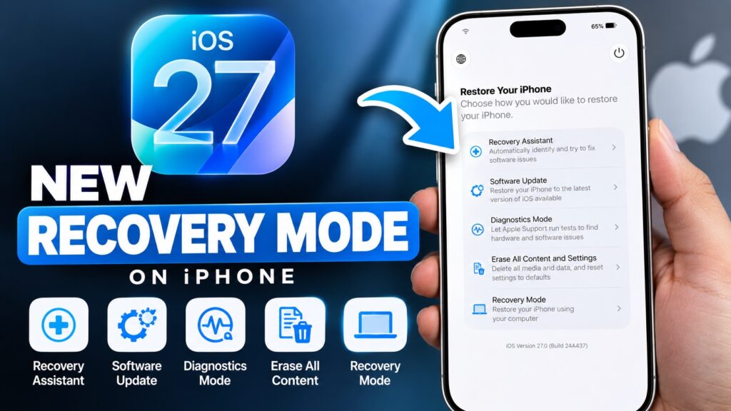 Recovery Options Screen iOS 27