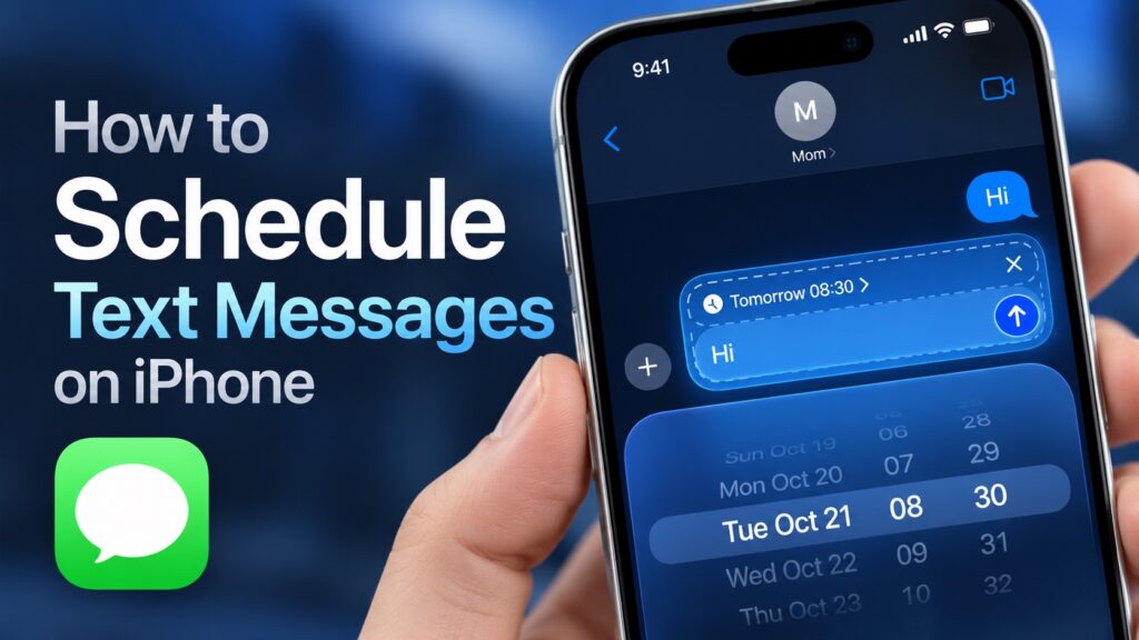 Schedule a text message on iPhone