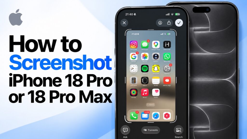 Screenshot iPhone 18 Pro