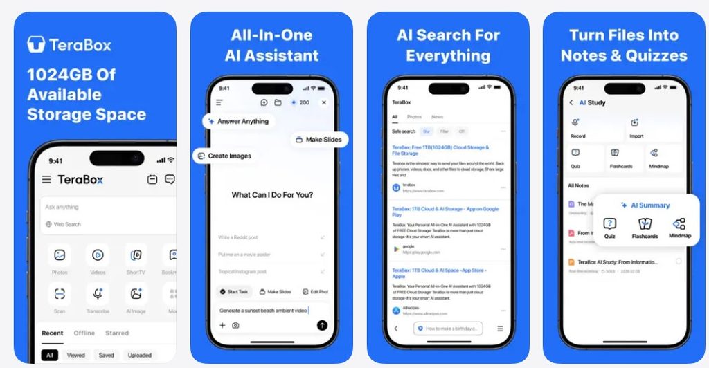 TeraBox: 1TB Cloud & AI Space