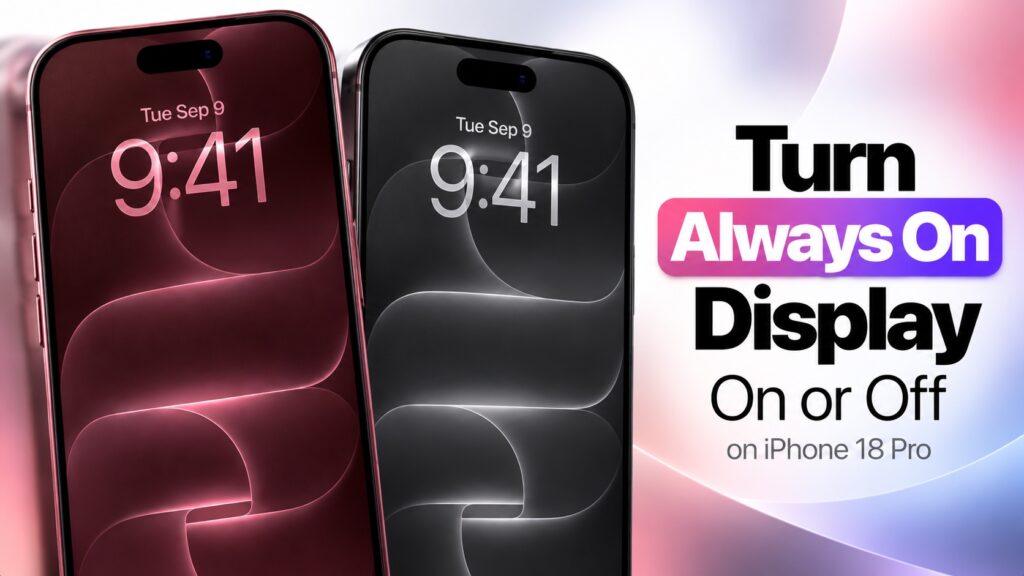 Turn on Always On Display iPhone 18 Pro