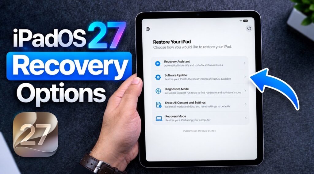 iPadOS 27 Recovery Options